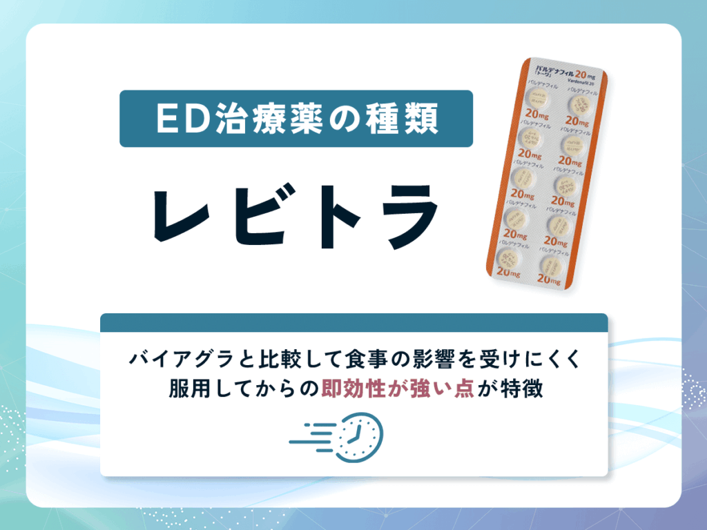 ED治療薬のおすすめ②:レビトラ(バルデナフィル)